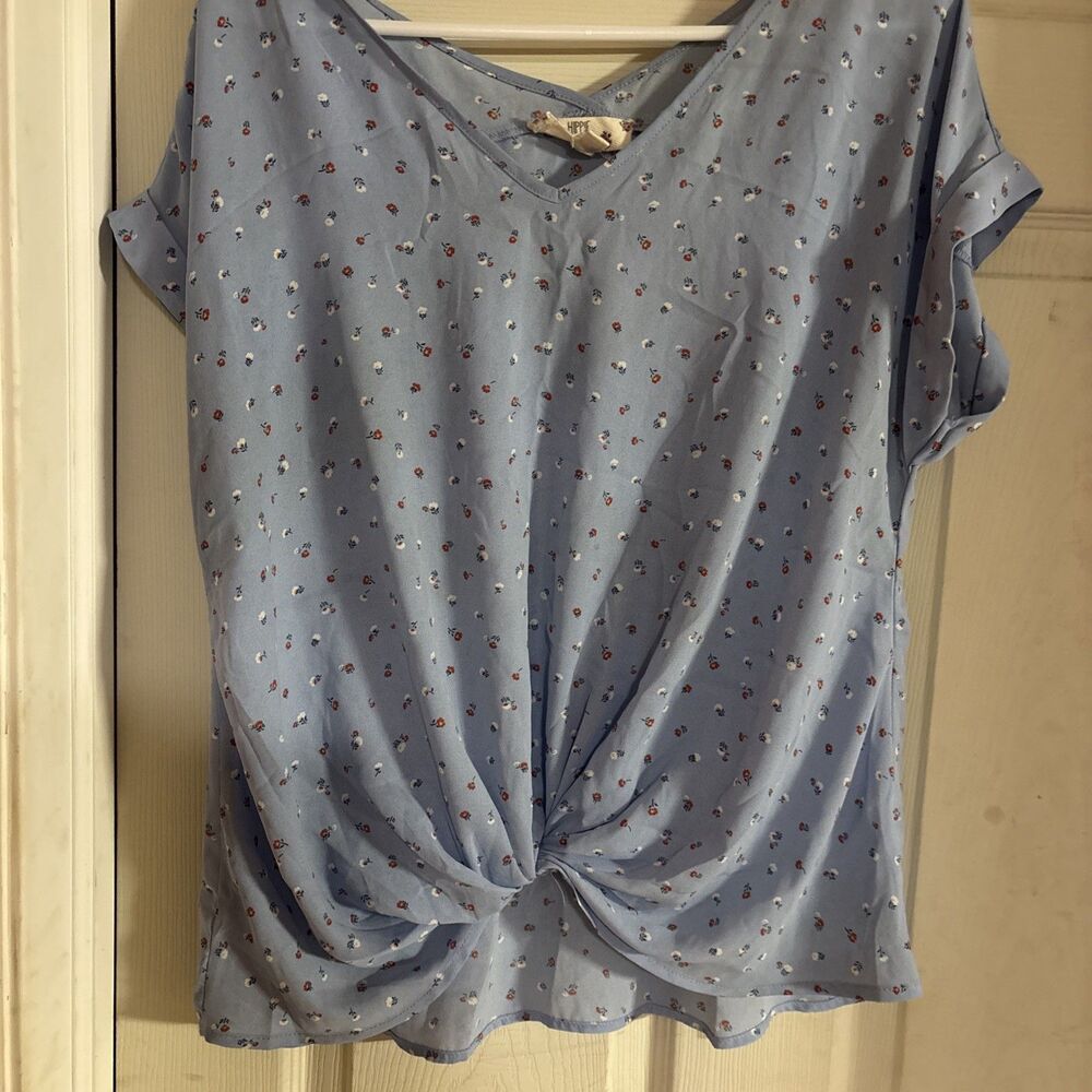 Hippie Rose Juniors Blue Blouse Size L